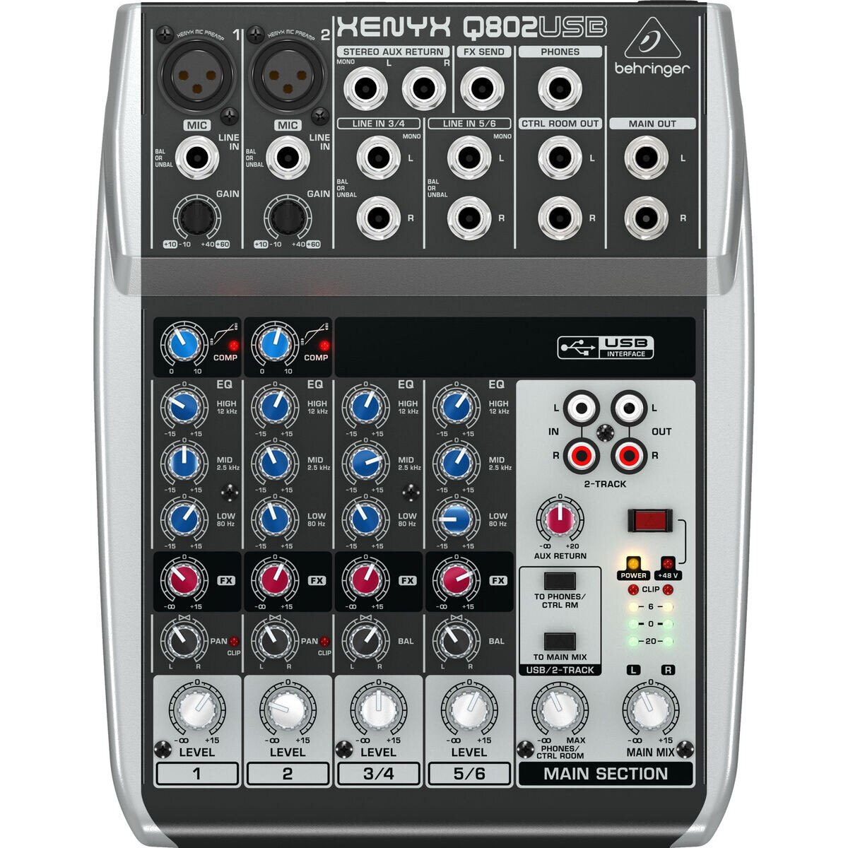 Behringer Q802USB Premium 8Input Mixer with USB Interface